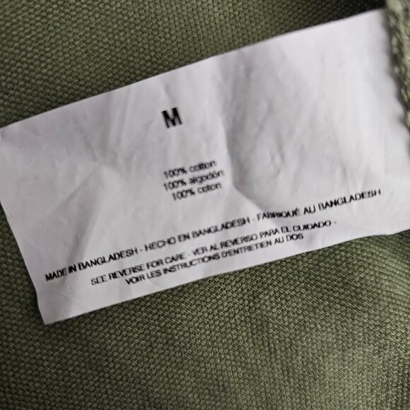 Vintage America Cotton Canvas Anorak Utility Jacket Olive Green New Size M - Picture 13 of 15